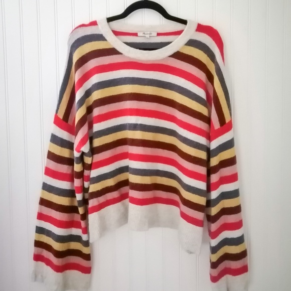 Madewell Sweaters - Madewell Striped Cardiff Sweater in Coziest Yarn